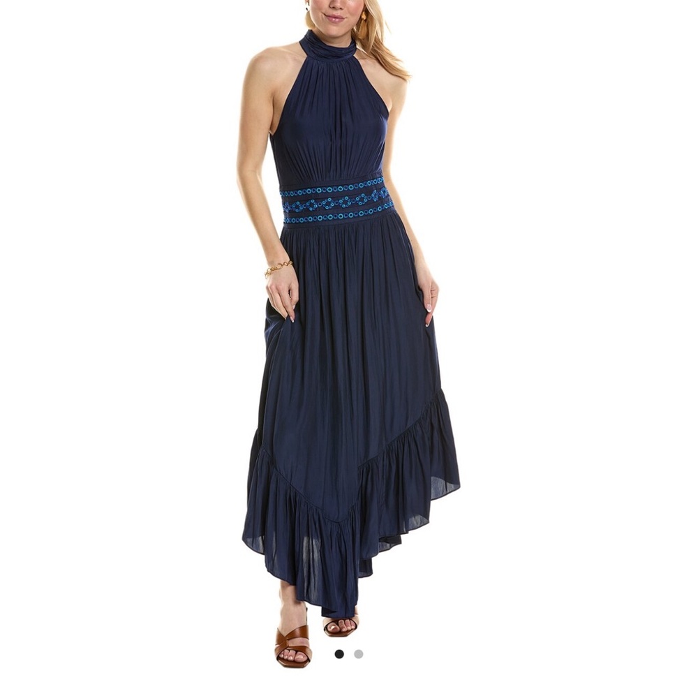 NWT Ramy Brook size 6 blue embroidered dress